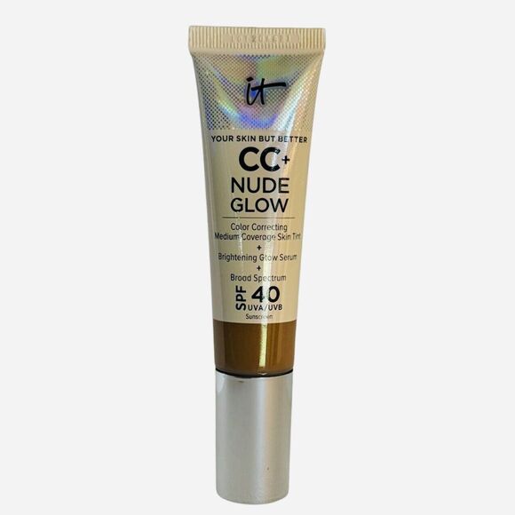 It Cosmetics CC+ Nude Glow Color Correcting Skin Tint SPF40 TAN 1.08 fl oz - Picture 3 of 8